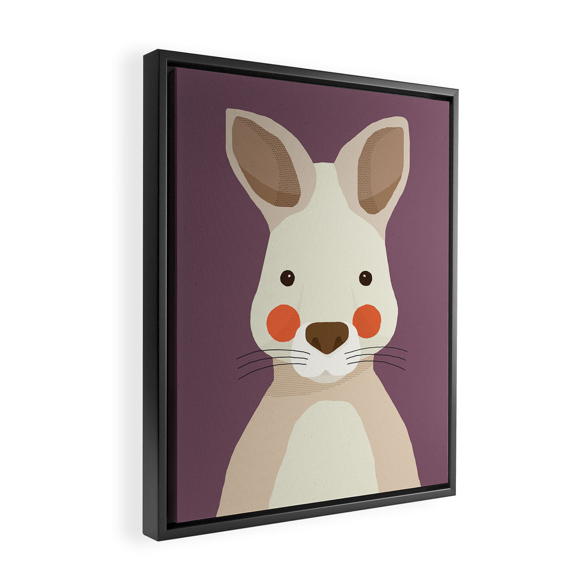 Kangaroo, Animal Portrait Framed Canvas Print Gallery Image 2