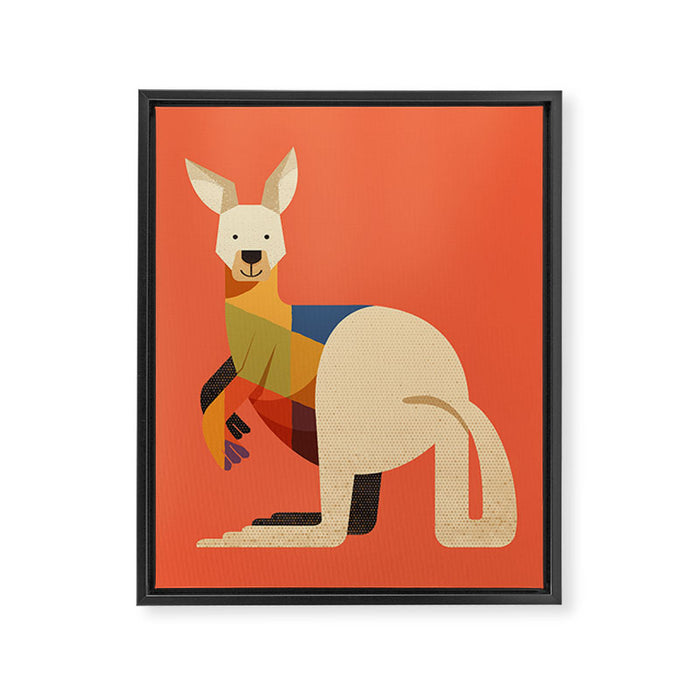Kangaroo Framed Canvas Print Gallery Image 1