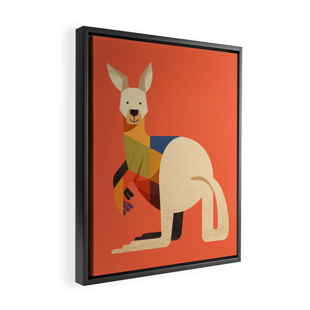 Kangaroo Framed Canvas Print Gallery Image 2