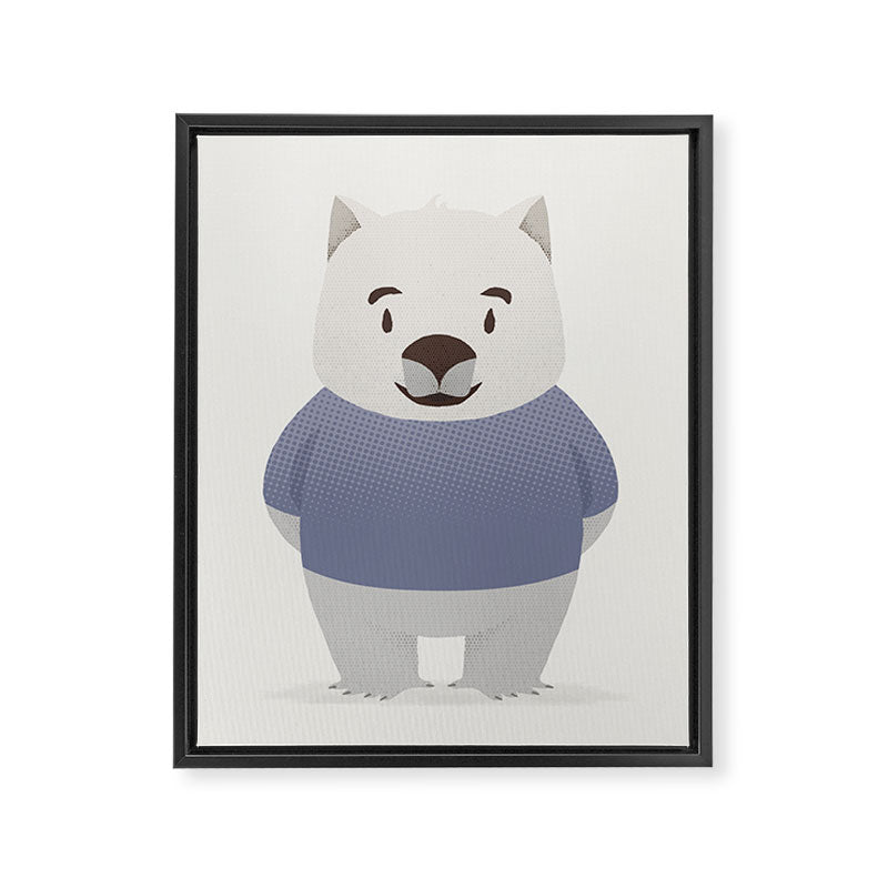 Kiddie Wombat Framed Canvas Print Gallery Image 8