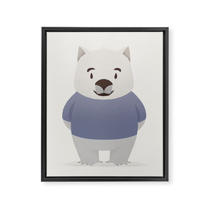 Kiddie Wombat Framed Canvas Print Gallery Image 1