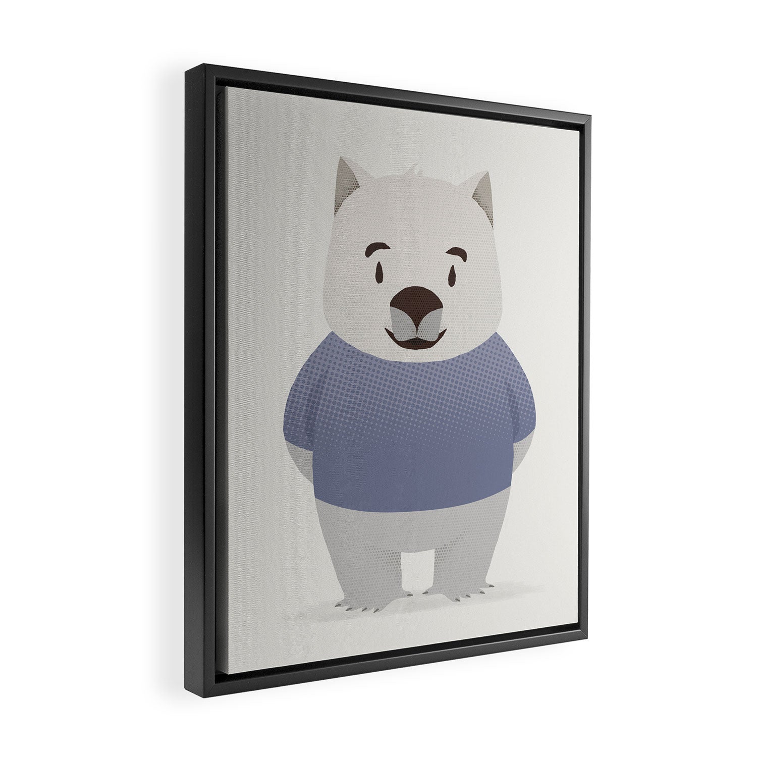 Kiddie Wombat Framed Canvas Print Gallery Image 2