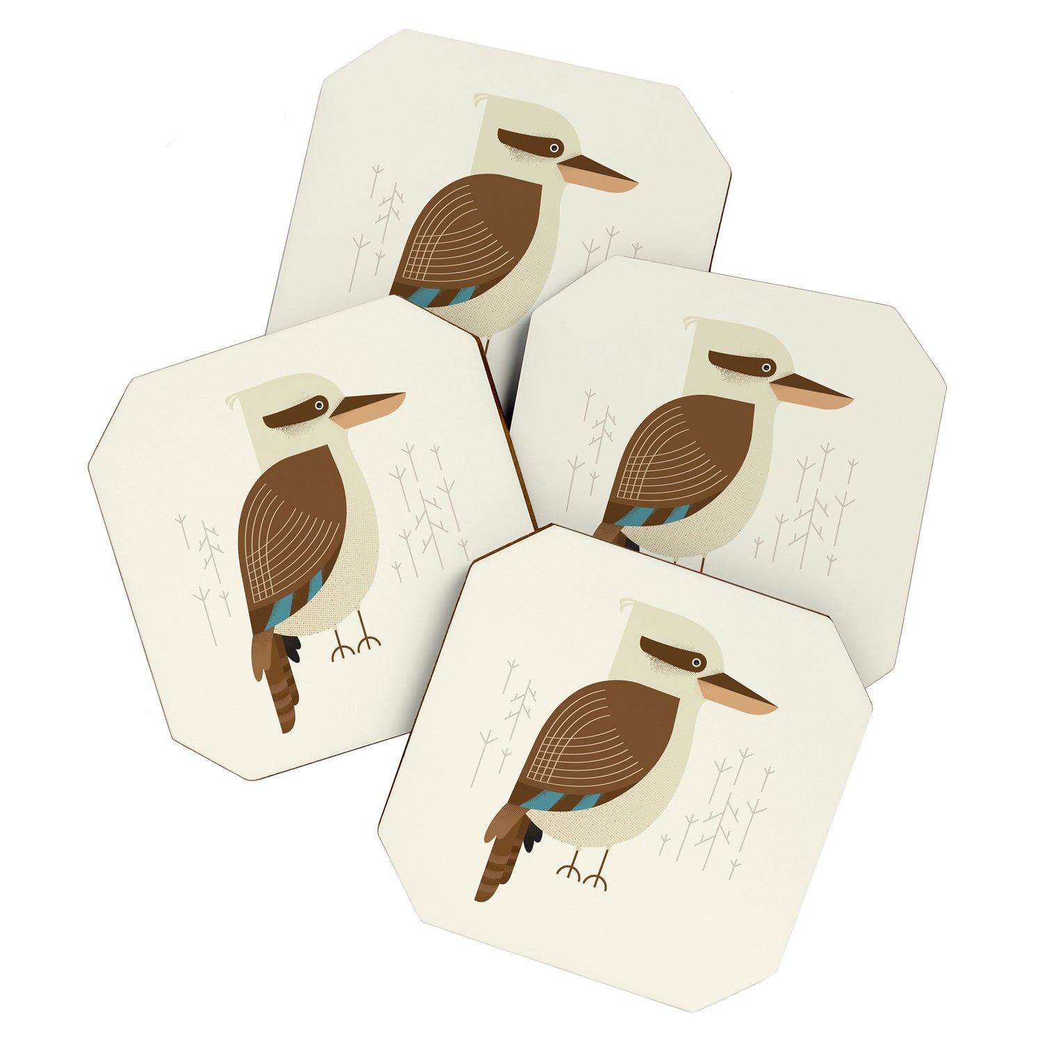 Laughing Kookaburra, Bird of Australia Coaster Gallery Image 1
