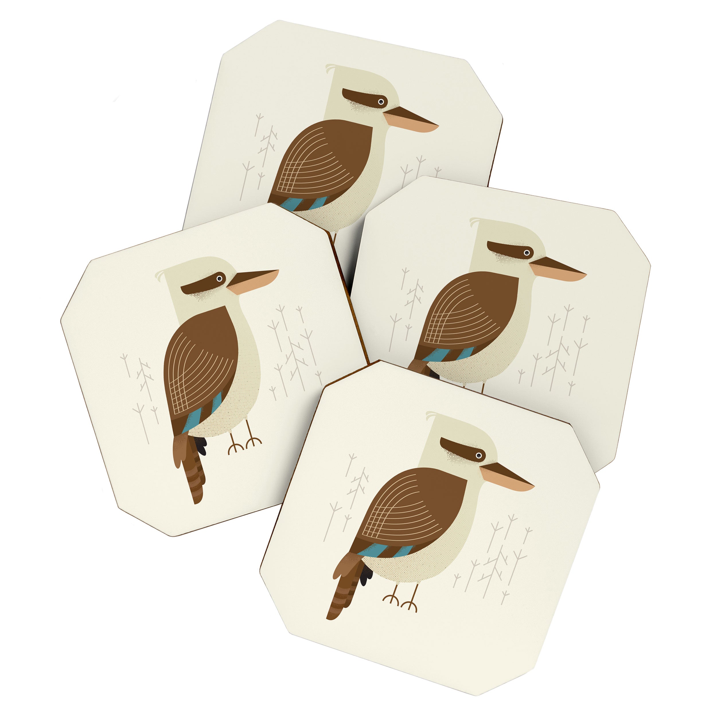 Laughing Kookaburra, Bird of Australia Coaster Gallery Image 1