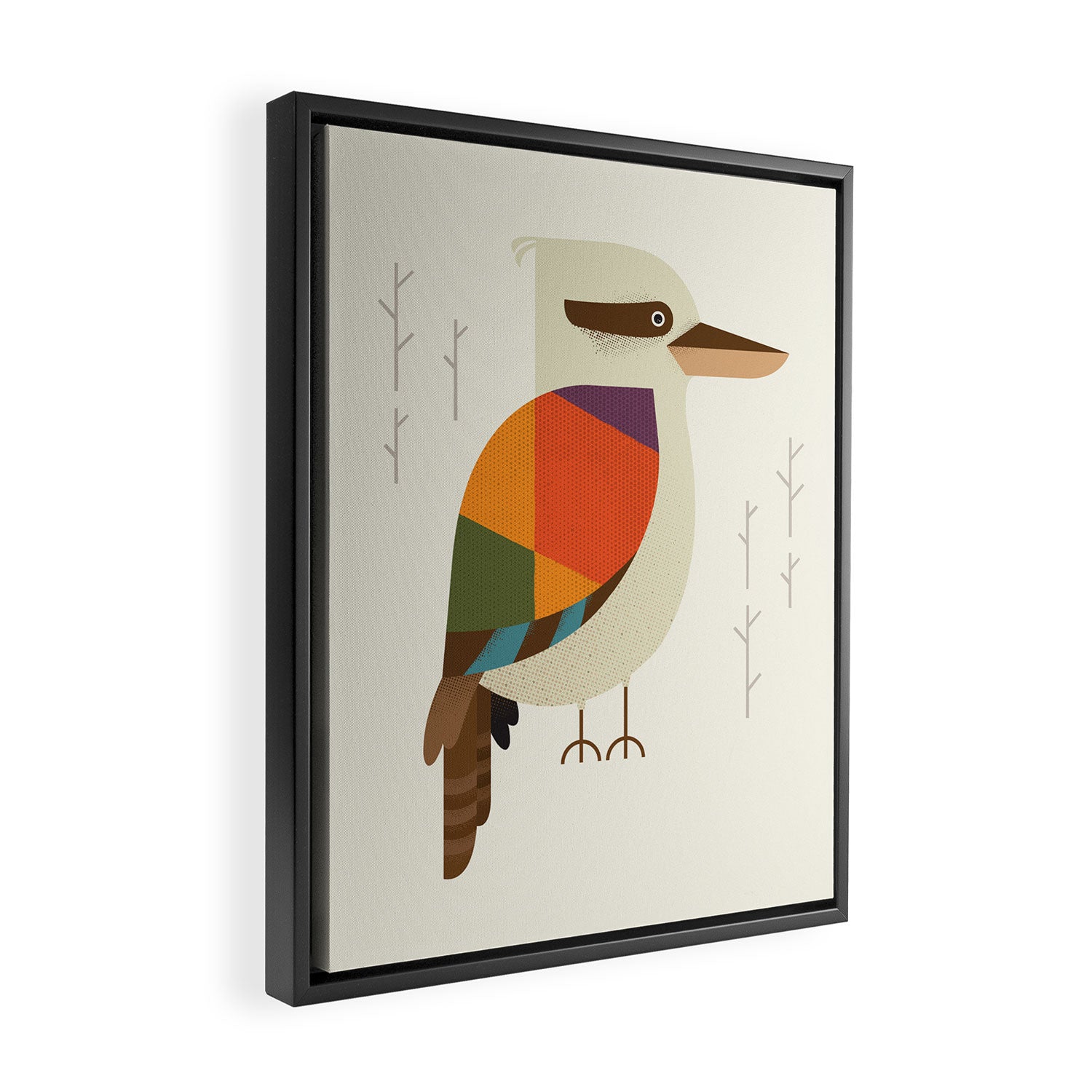 Laughing Kookaburra Framed Canvas Print Gallery Image 2