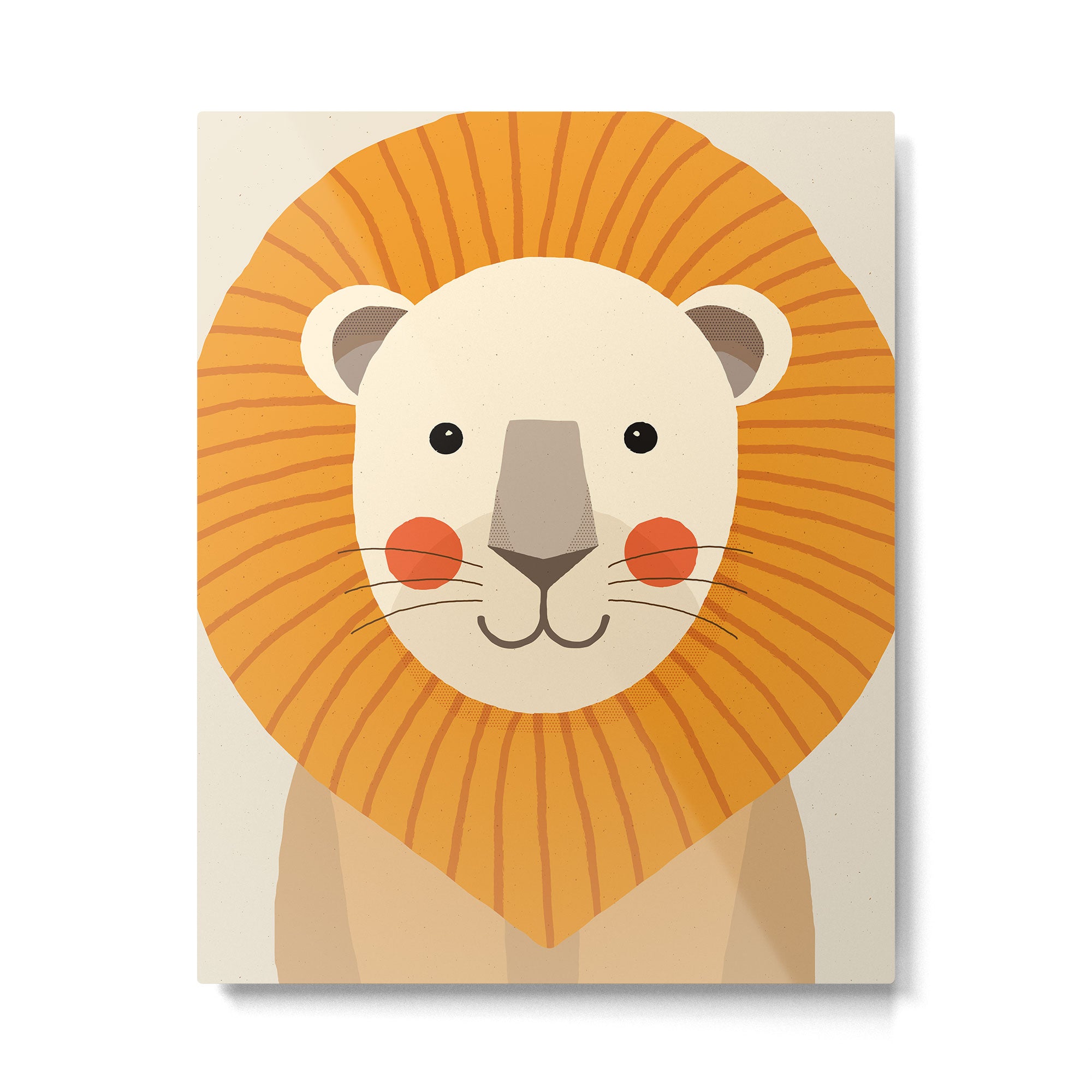 Lion, Animal Portrait Metal Print Gallery Image 6
