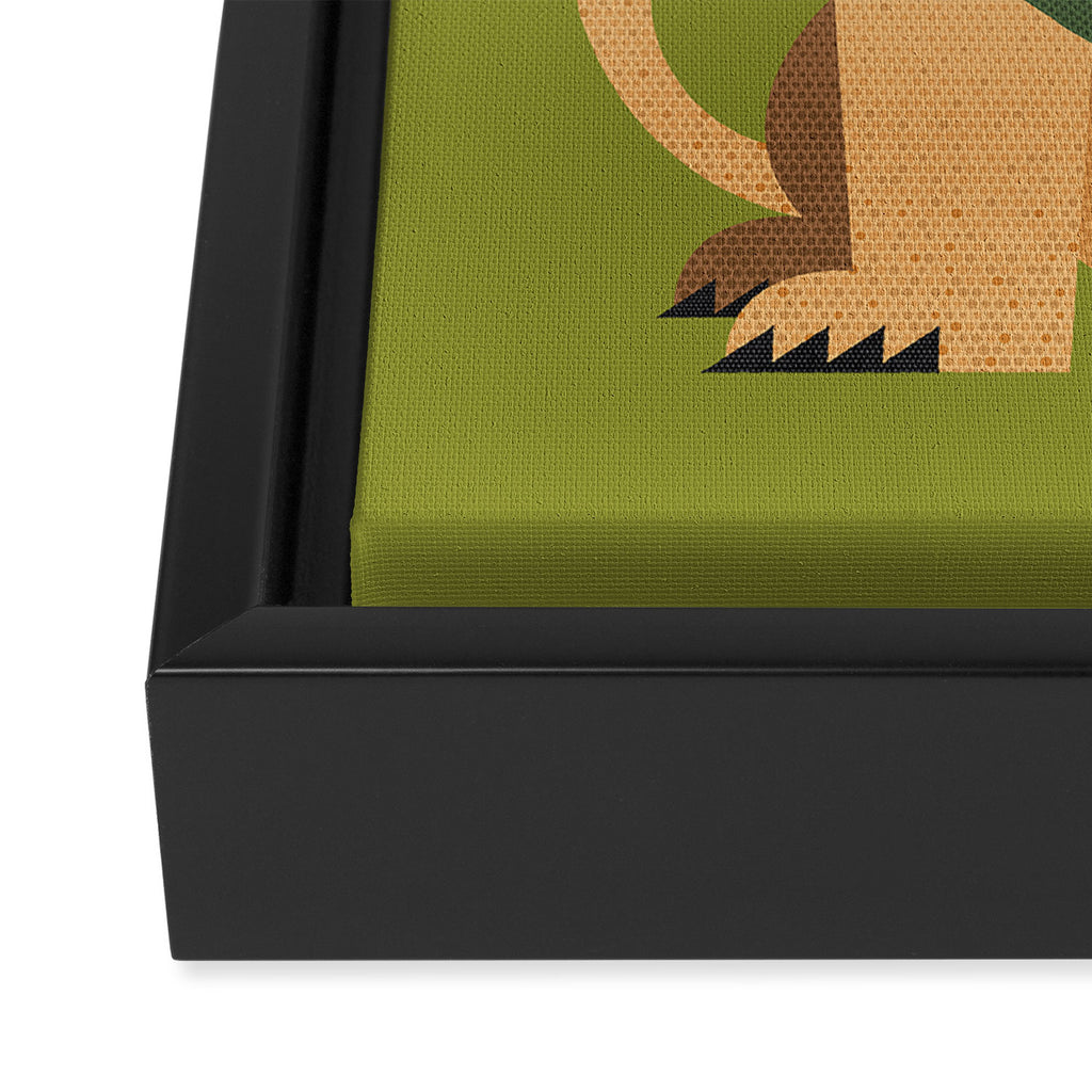Lion Framed Canvas Print Gallery Image 3