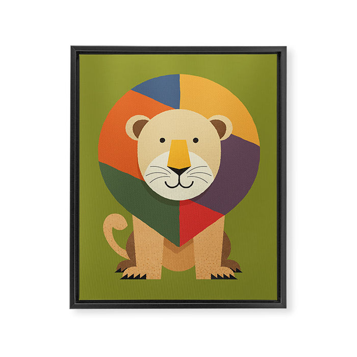Lion Framed Canvas Print Gallery Image 1
