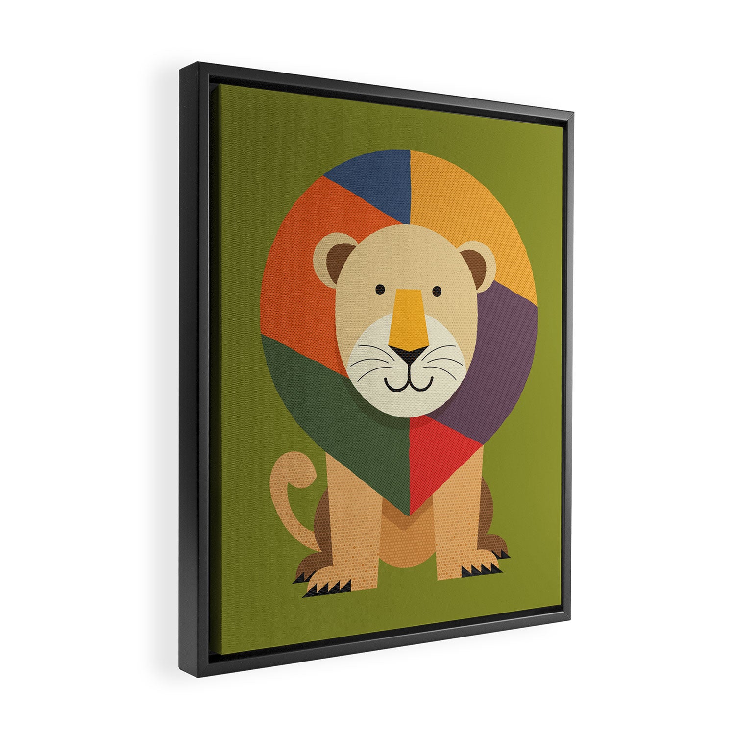 Lion Framed Canvas Print Gallery Image 2
