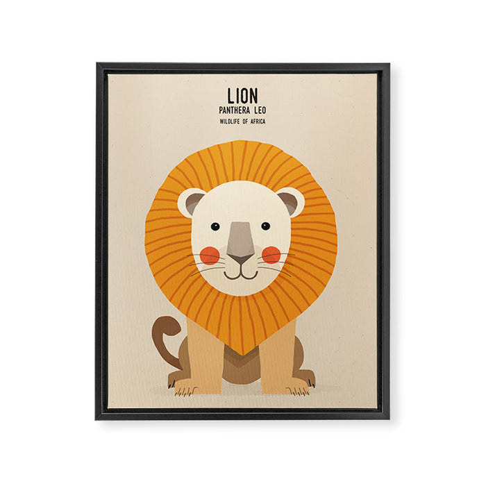 Lion, Wildlife of Africa Framed Canvas Print Gallery Image 1