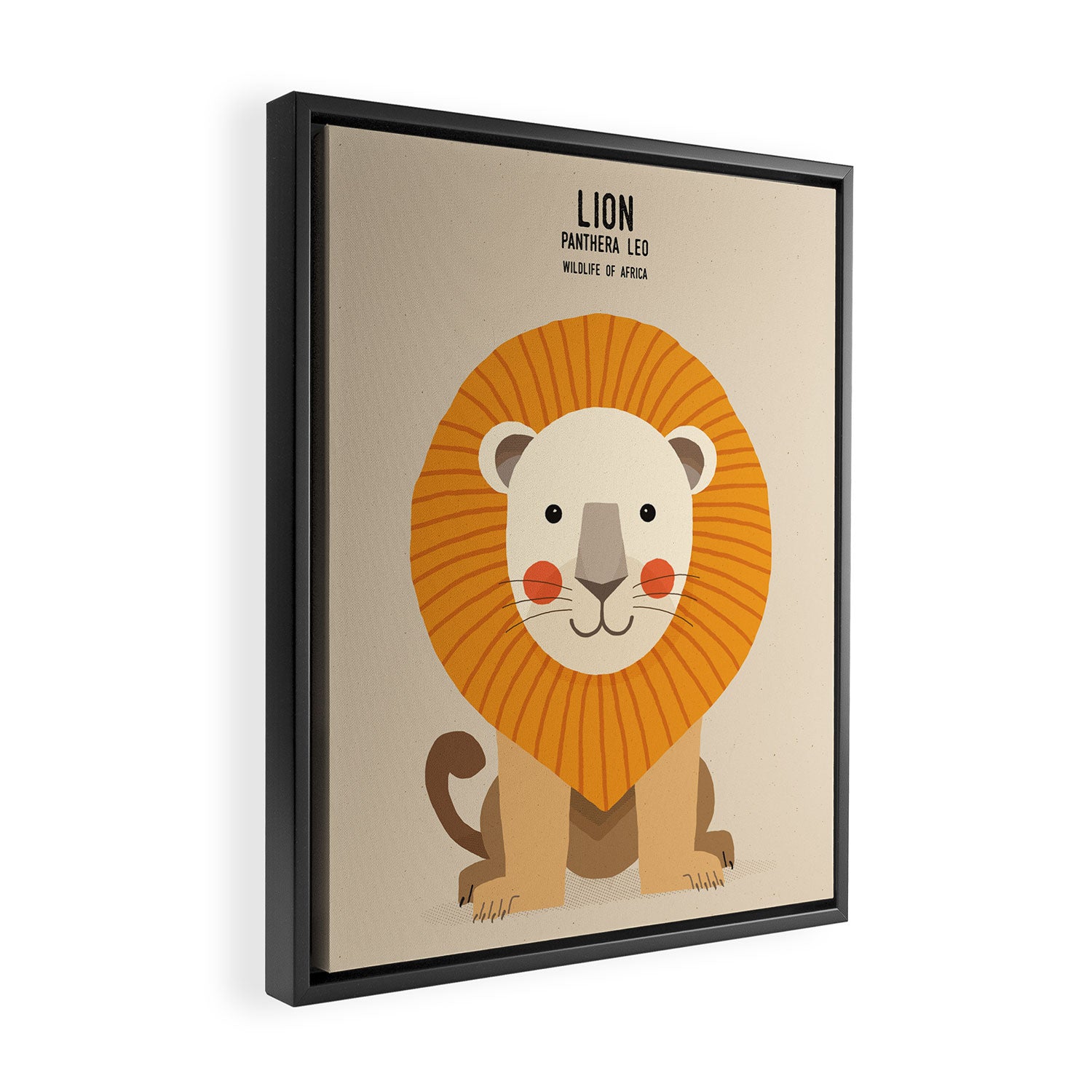 Lion, Wildlife of Africa Framed Canvas Print Gallery Image 2