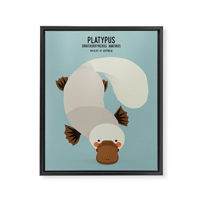 Platypus, Wildlife of Australia Framed Canvas Print Gallery Image 1