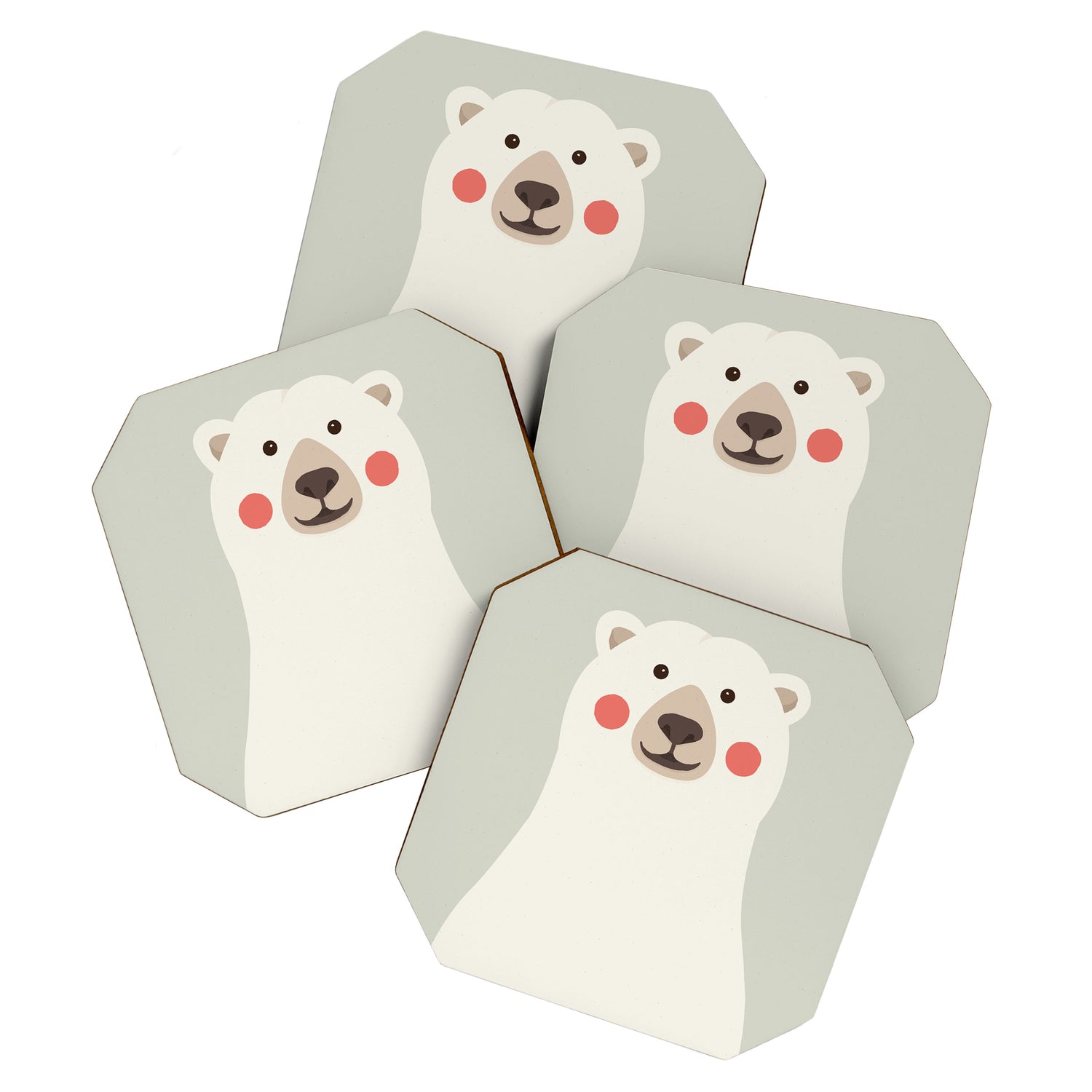 Polar Bear, Animal Portrait Coaster Gallery Image 1