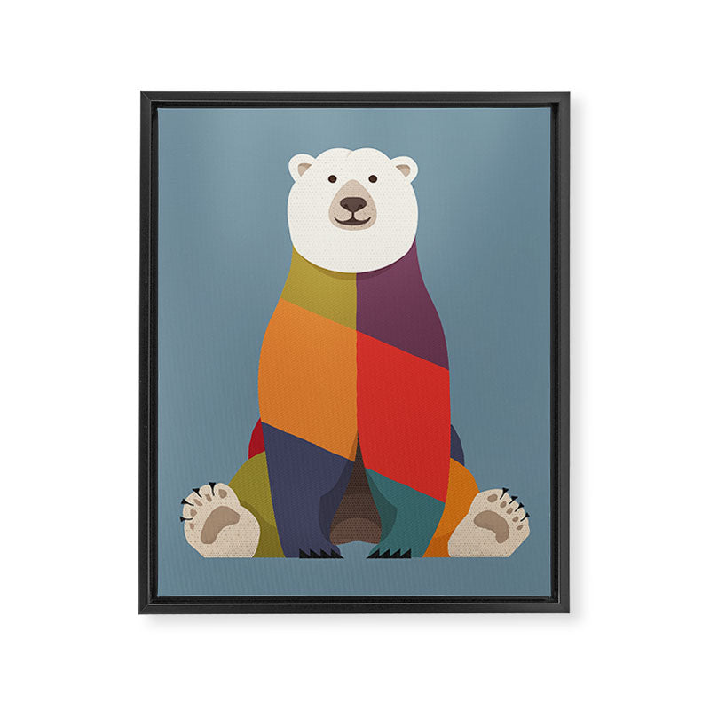 Polar Bear Framed Canvas Print Gallery Image 8