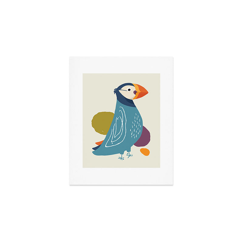 Quirky Atlantic Puffin Art Print Gallery Image 1
