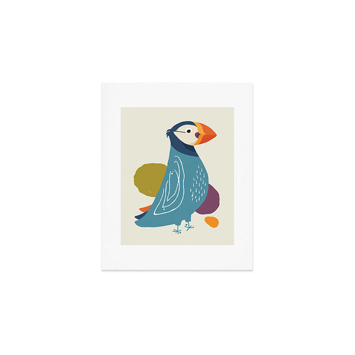 Quirky Atlantic Puffin Art Print Gallery Image 1