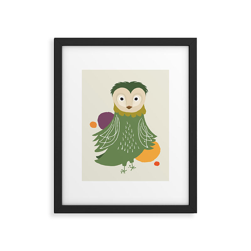 Quirky Barn Owl Framed Art Print Gallery Image 6