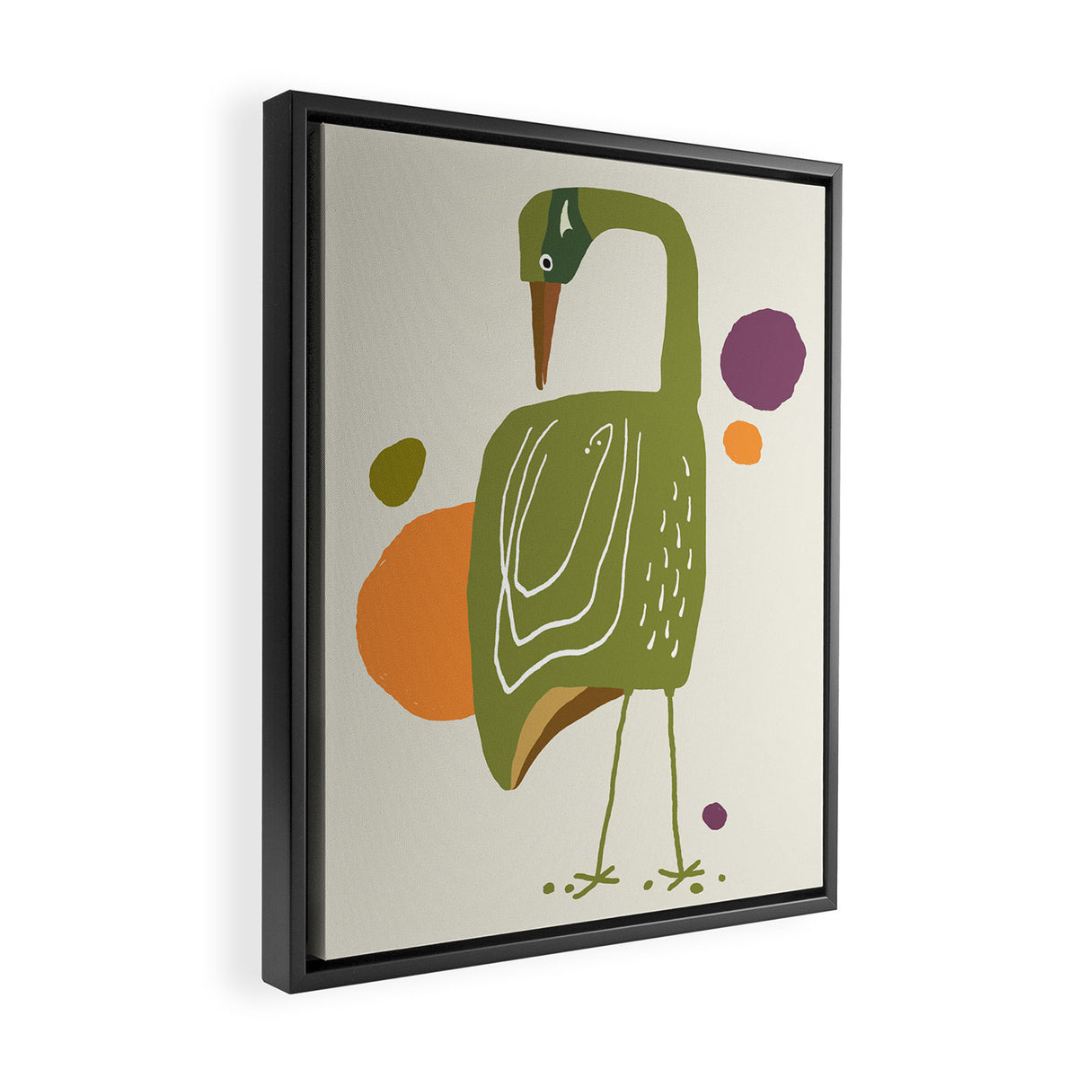 Quirky Brolga Framed Canvas Print Gallery Image 2