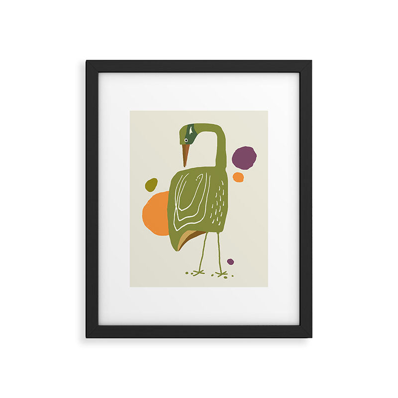 Quirky Brolga Framed Art Print Gallery Image 6
