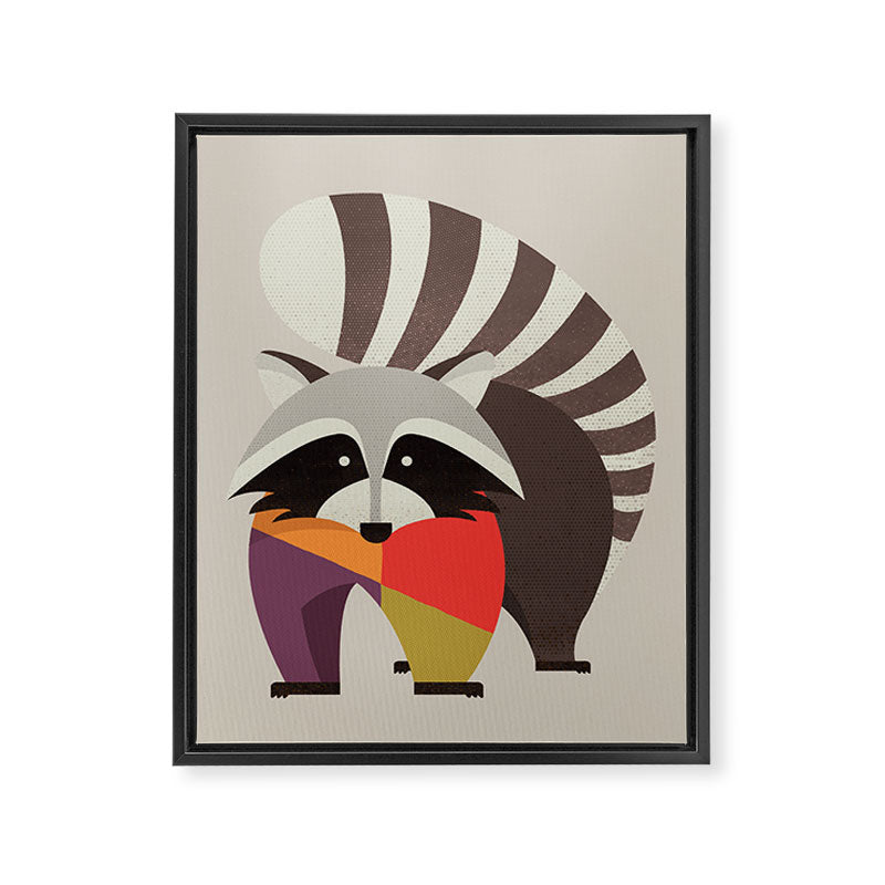Raccoon Framed Canvas Print Gallery Image 8
