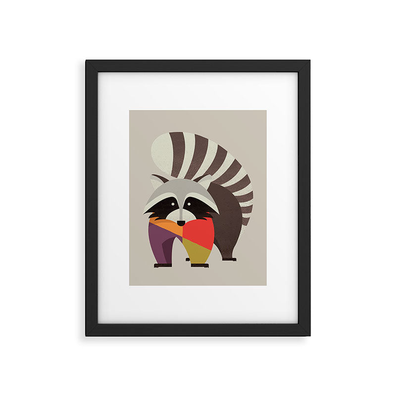 Raccoon Framed Art Print Gallery Image 6