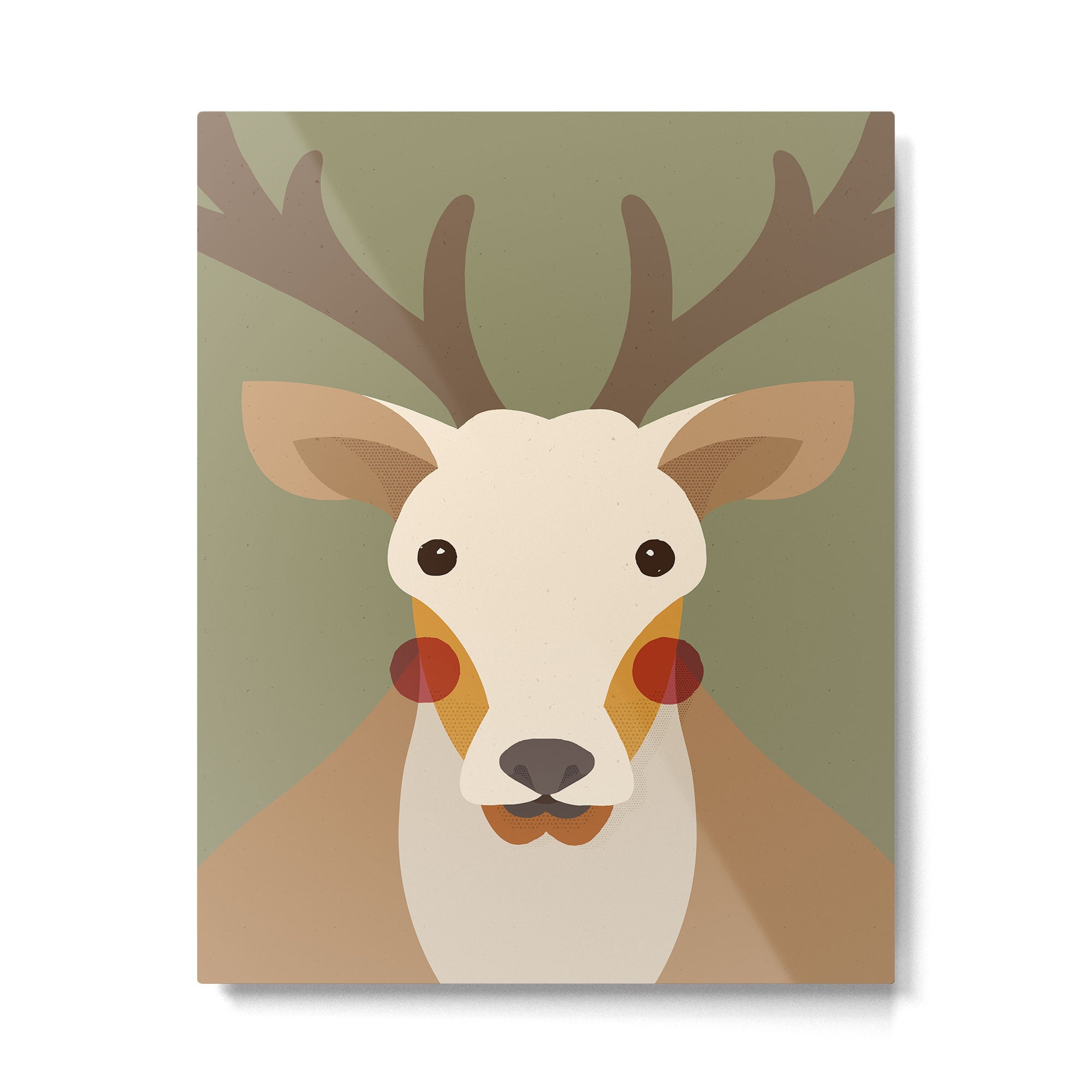 Red Deer Animal Portrait Metal Print Gallery Image 6