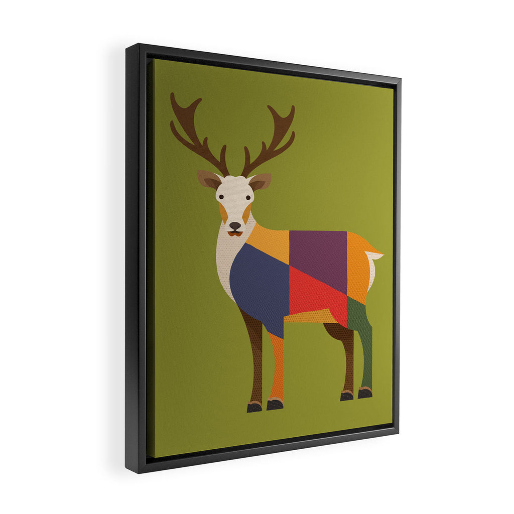 Red Deer Framed Canvas Print Gallery Image 2