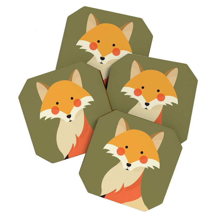 Red Fox, Animal Portrait Coaster Gallery Image 1