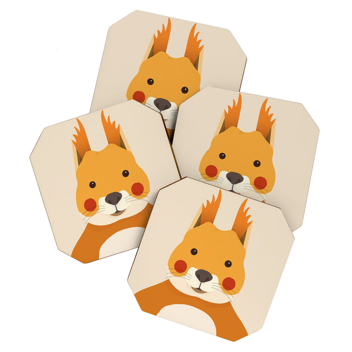 Red Squirrel Animal Portrait Coaster Gallery Image 1