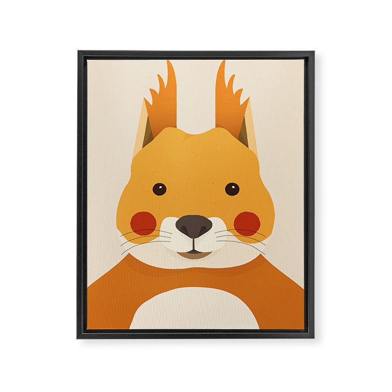 Red Squirrel Animal Portrait Framed Canvas Print Gallery Image 8