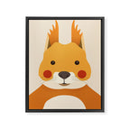 Red Squirrel Animal Portrait Framed Canvas Print Gallery Image 8