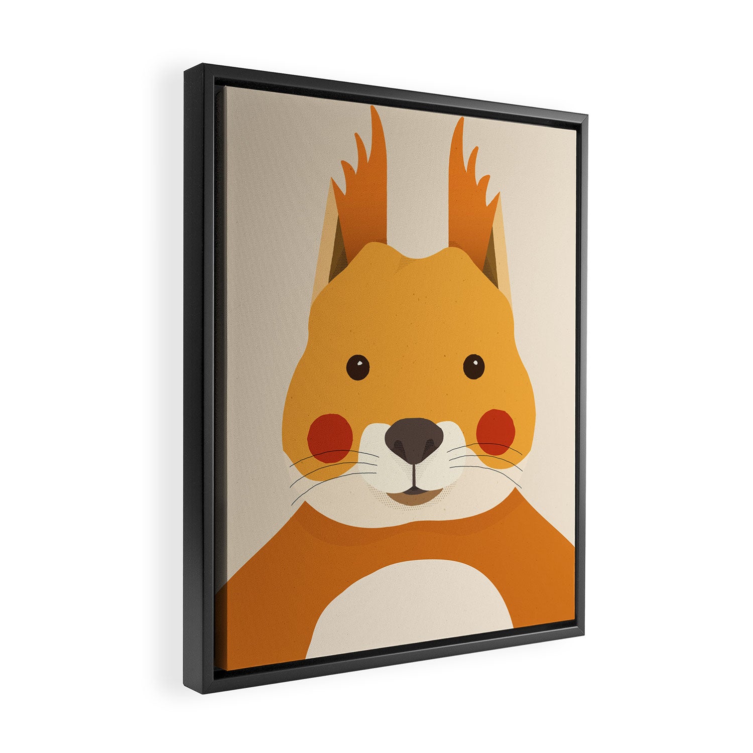 Red Squirrel Animal Portrait Framed Canvas Print Gallery Image 2