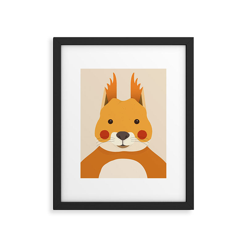 Red Squirrel Animal Portrait Framed Art Print Gallery Image 6