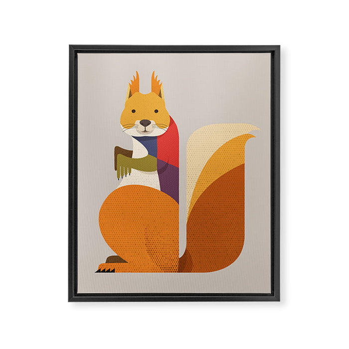 Red Squirrel Framed Canvas Print Gallery Image 1