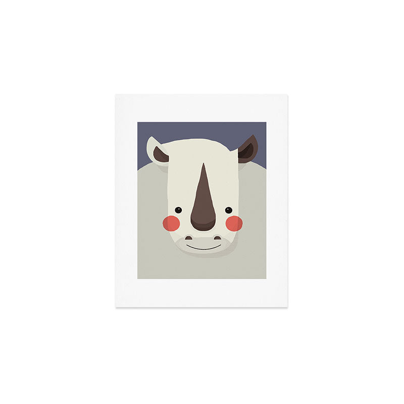 Rhinoceros, Animal Portrait Art Print Gallery Image 1