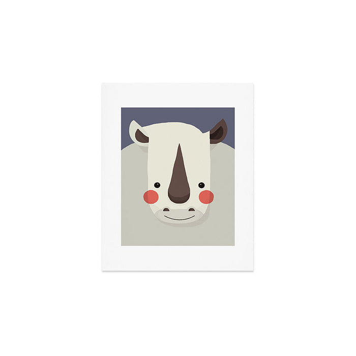Rhinoceros, Animal Portrait Art Print Gallery Image 1