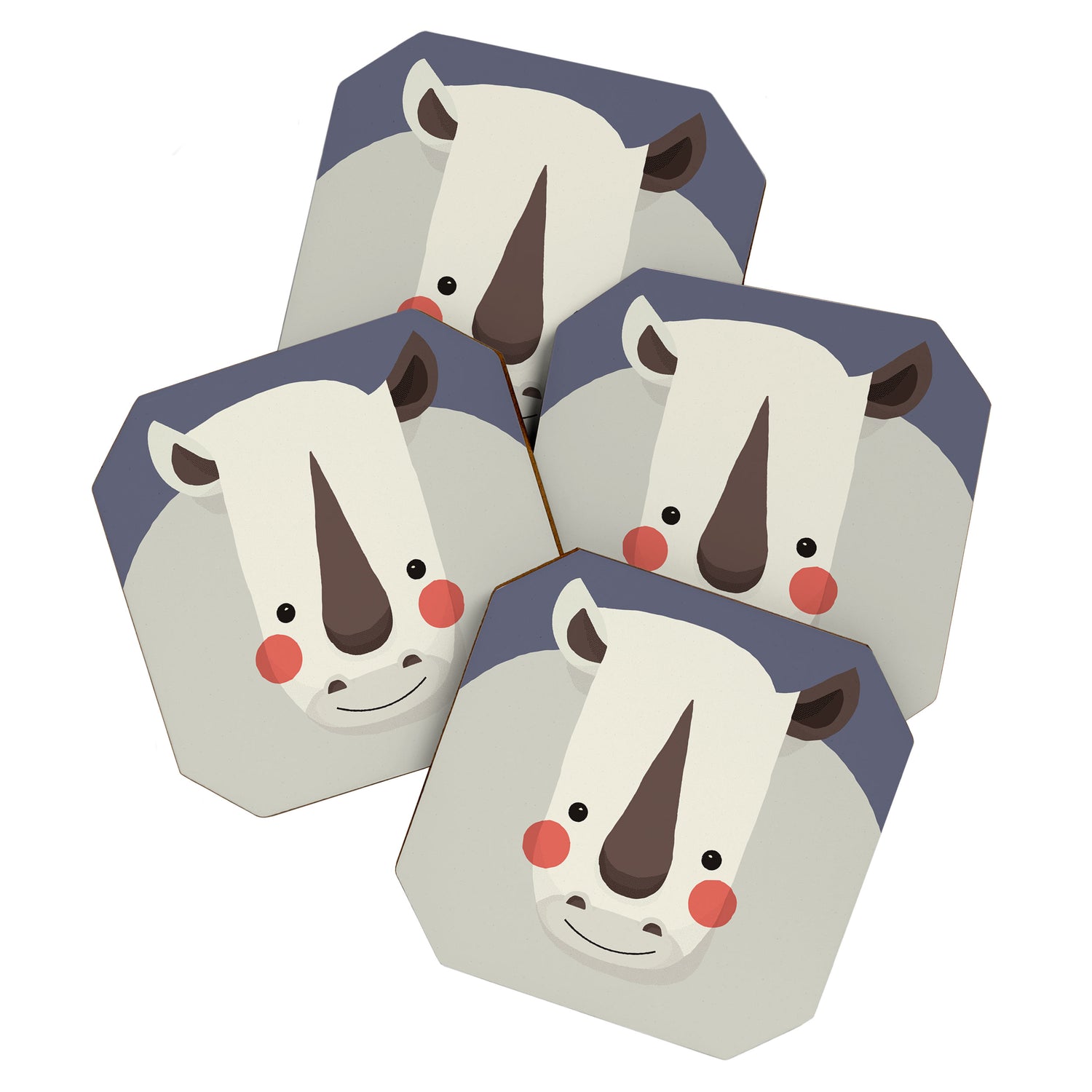 Rhinoceros, Animal Portrait Coaster Gallery Image 1