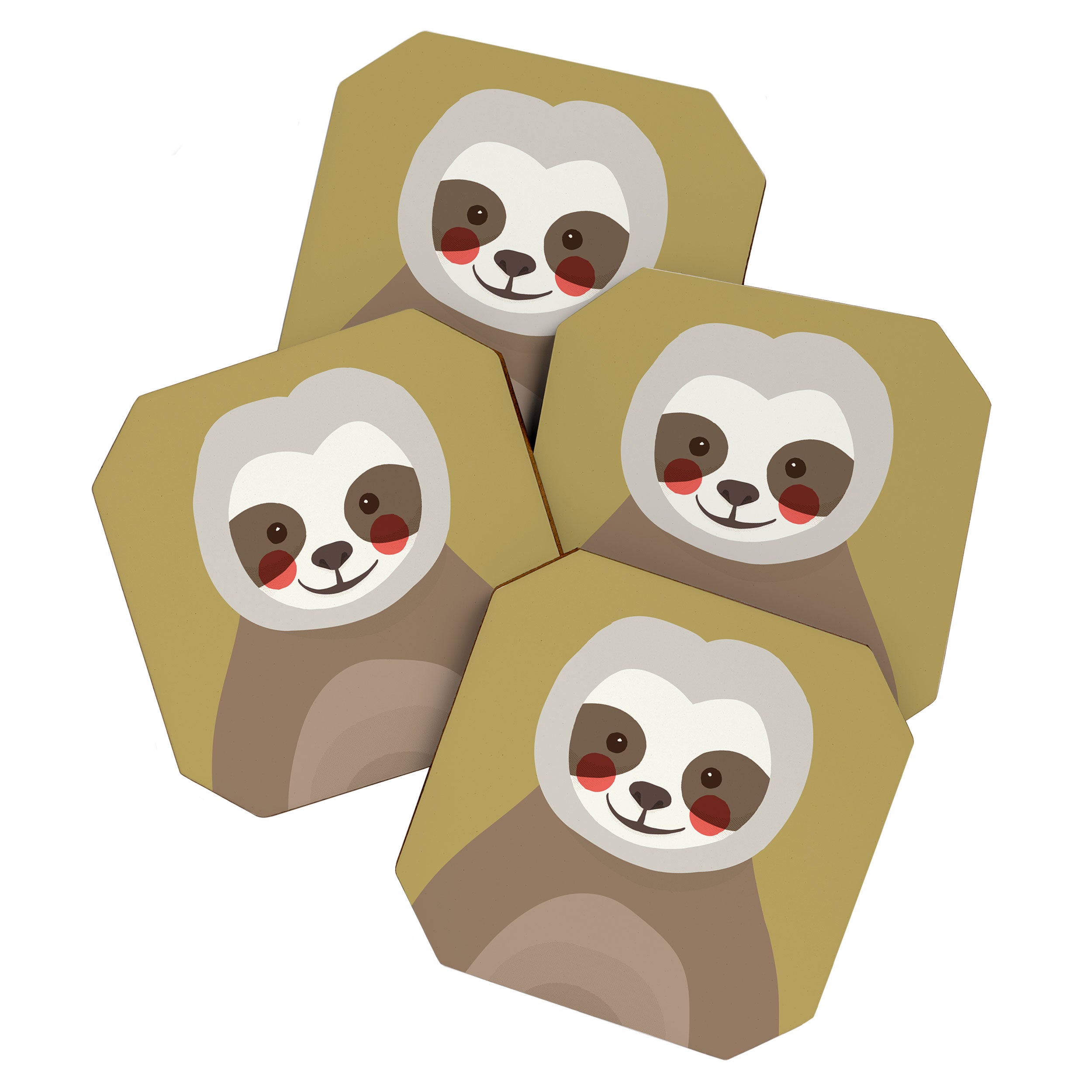 Sloth Animal Portrait Coaster Gallery Image 1