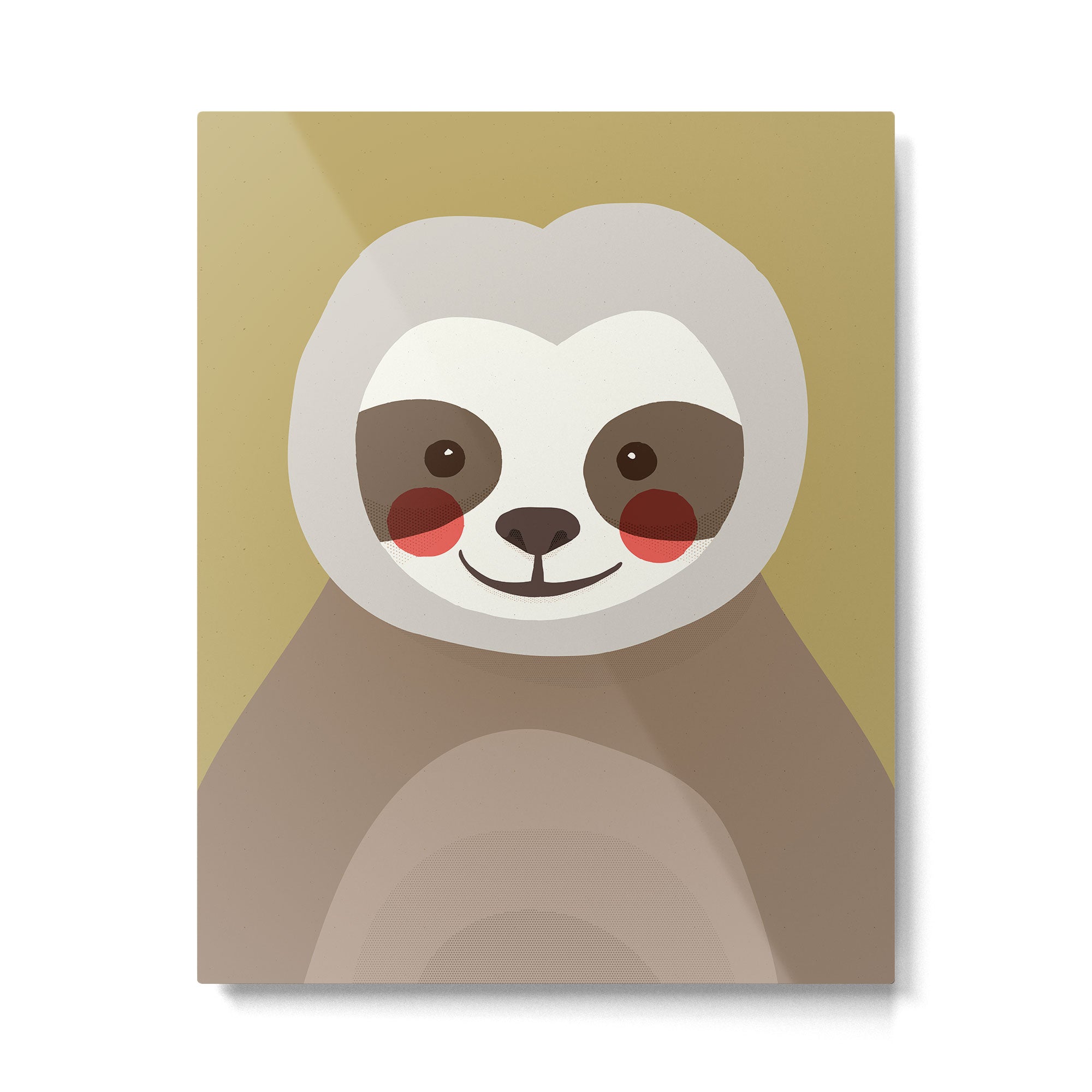 Sloth Animal Portrait Metal Print Gallery Image 6