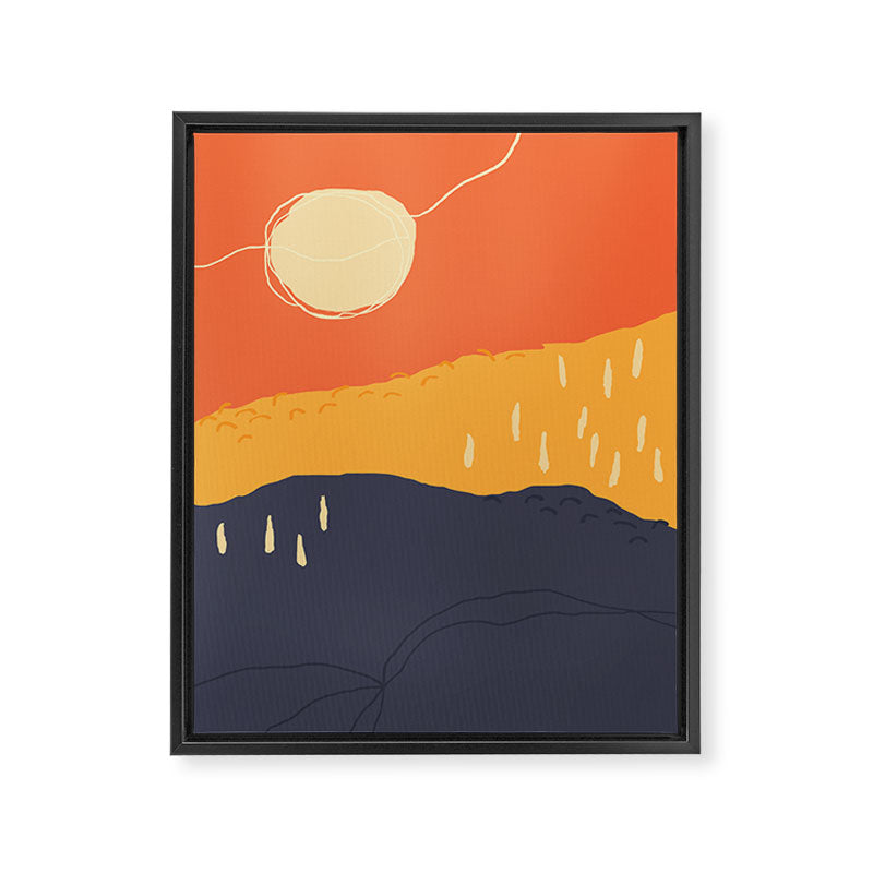 Sunrise Mountain Framed Canvas Print Gallery Image 8