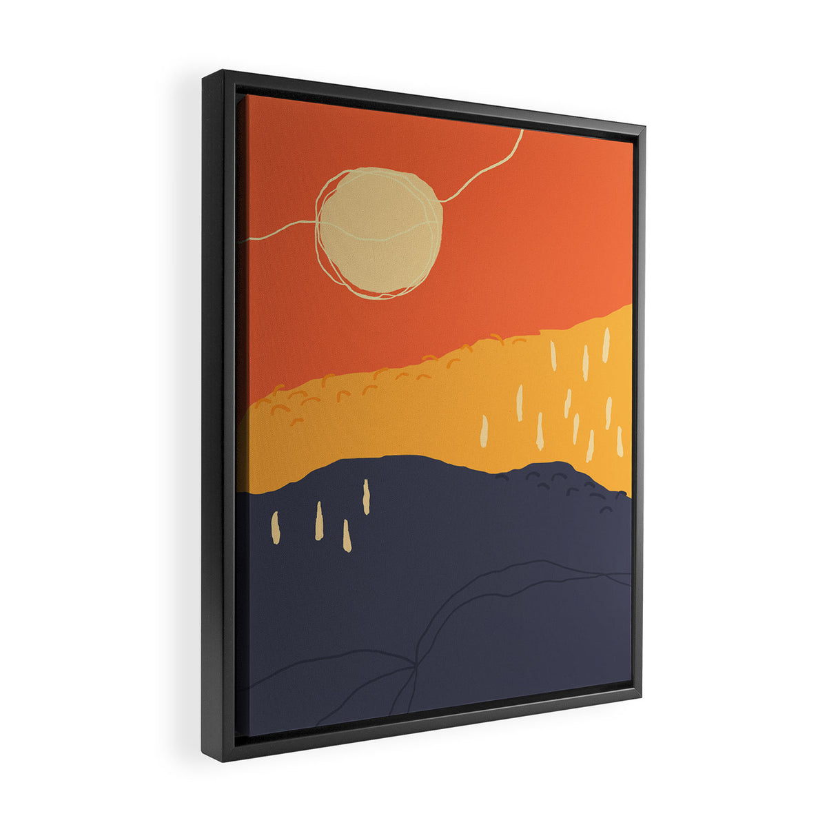 Sunrise Mountain Framed Canvas Print Gallery Image 2