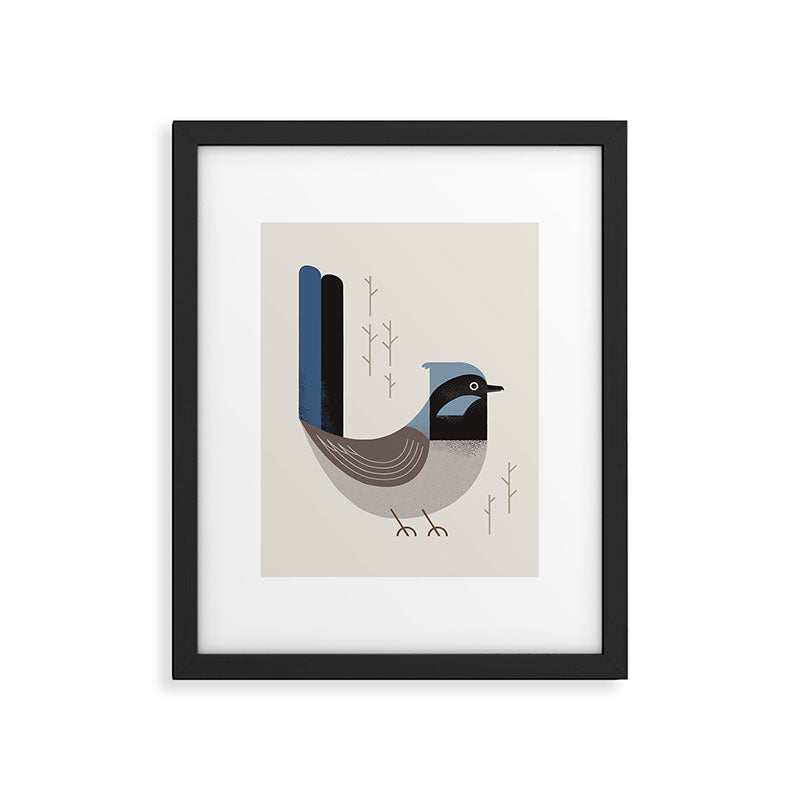 Superb Fairywren, Bird of Australia Framed Art Print Gallery Image 6