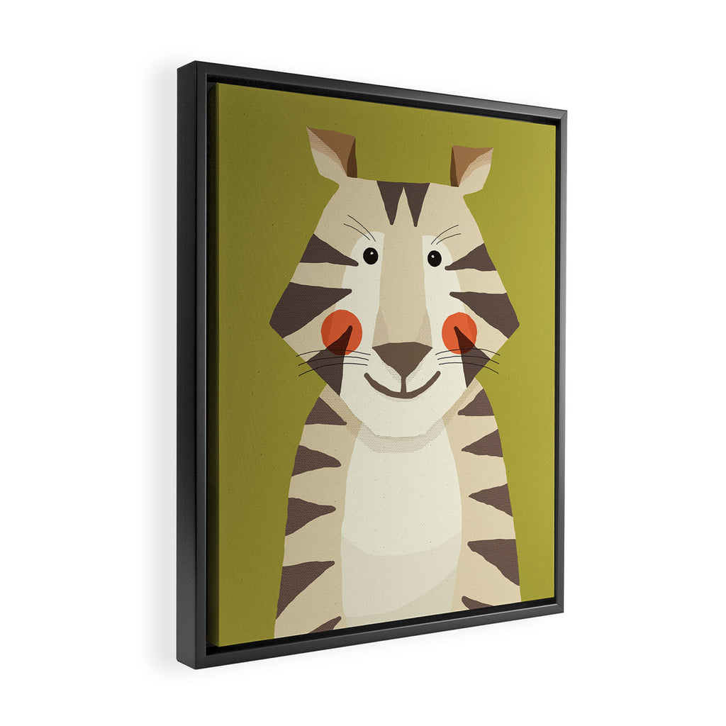 Tiger, Animal Portrait Framed Canvas Print Gallery Image 2