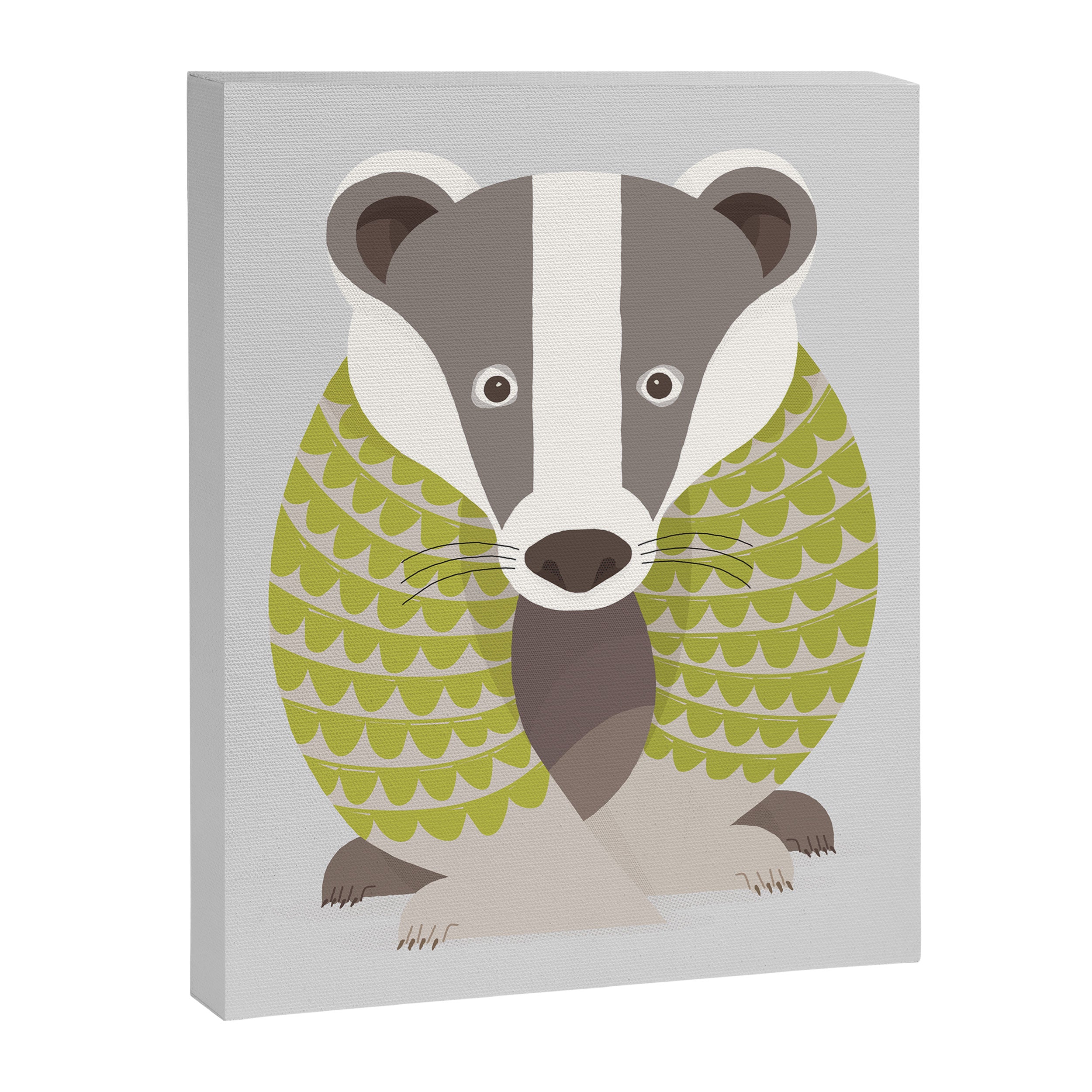 Whimsical Badger Canvas Print Gallery Image 8