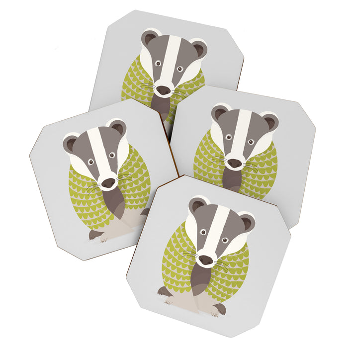 Whimsical Badger Coaster Gallery Image 1