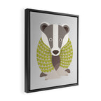 Whimsical Badger Framed Canvas Print Gallery Image 2