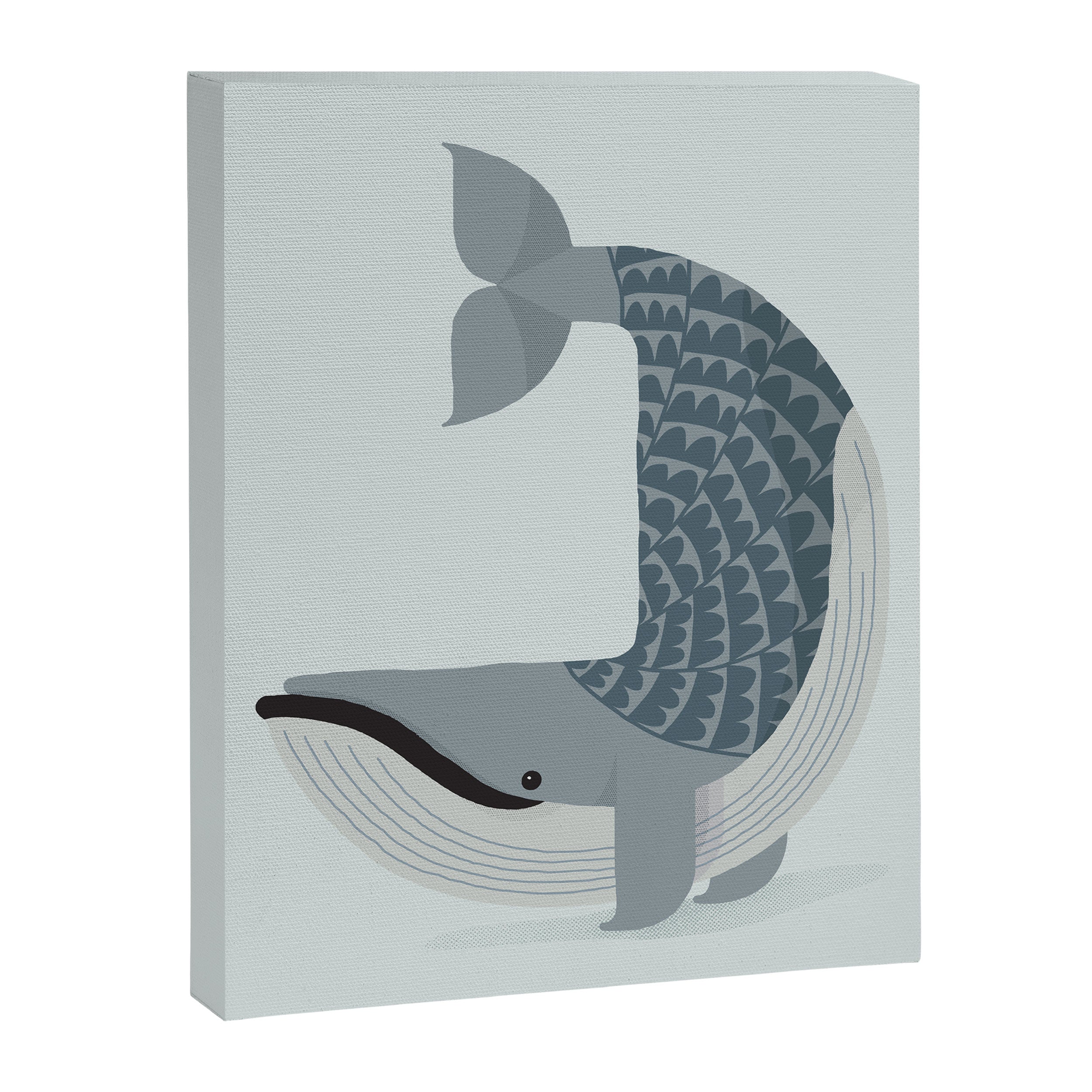 Whimsical Blue Whale Canvas Print Gallery Image 8