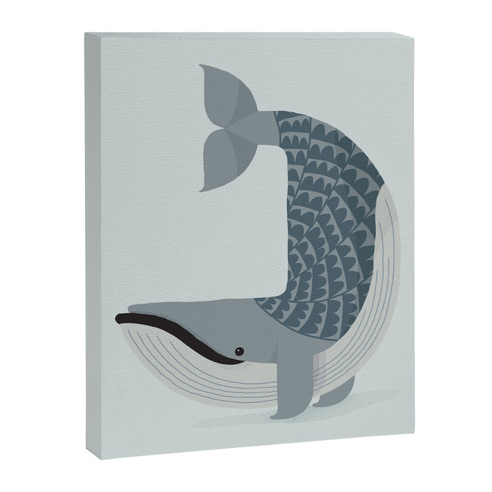 Whimsical Blue Whale Canvas Print Gallery Image 1