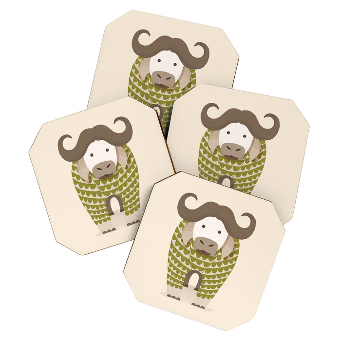 Whimsical Cape Buffalo Coaster Gallery Image 1