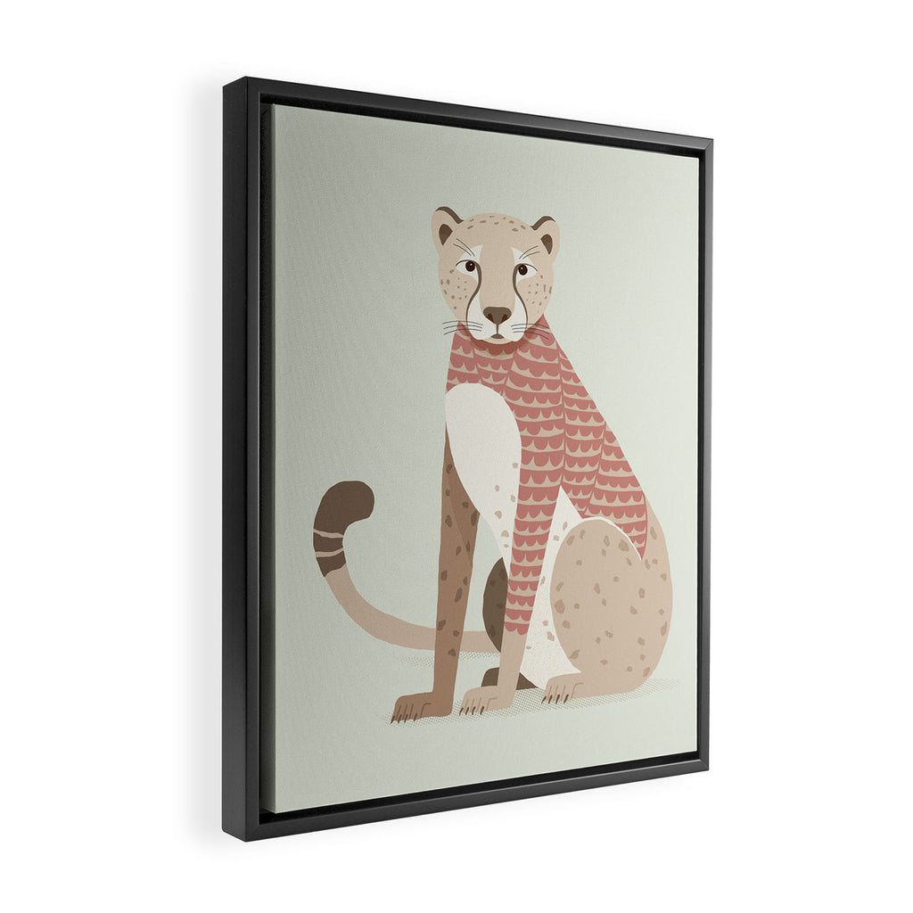 Whimsical Cheetah Framed Canvas Print Gallery Image 2